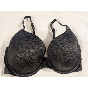 VS Victorias Secret Padded Perfect Coverage Bra 44C Gray Underwire Lift Comfort